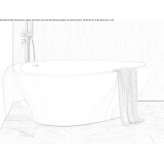 Triangular bathtub made of stone resin Gaffney