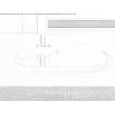 Oval built-in bathtub with hydromassage Havant
