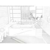 Built-in rectangular bathtub with hydromassage Vniissok