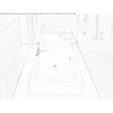 Semi-built-in bathtub Dion