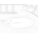 Corian® round built-in bathtub Limbach