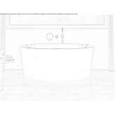 Freestanding round bathtub made of stone resin Hnevotin