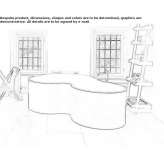 Solid Surface 2-person freestanding bathtub Agordo