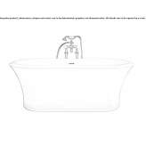 White Tec Plus free-standing oval bathtub Petton