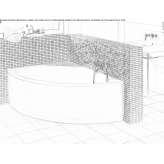 Corner bathtub made of enamelled steel Halacho