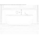 Freestanding oval bathtub made of stone resin Rizomata