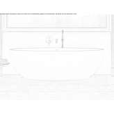 Freestanding oval bathtub made of stone resin Muizon