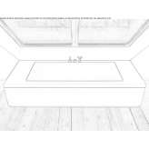 2-person rectangular bathtub made of enameled steel Cahokia