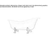Freestanding fiberglass tub with legs Polutla