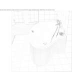 Asymmetric bathtub made of enameled steel Halacho