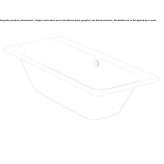 Rectangular built-in acrylic bathtub Valthe