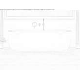Freestanding oval bathtub made of stone resin Yarnton
