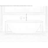 Freestanding rectangular bathtub made of stone resin Bouin