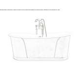 Freestanding oval cast iron bathtub Wijer