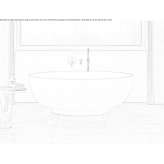 Freestanding round bathtub made of stone resin Cochamal