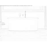 Freestanding oval bathtub made of stone resin Bellpuig