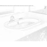 Oval built-in bathtub with hydromassage Havant