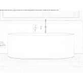 Freestanding oval bathtub made of stone resin Tenino