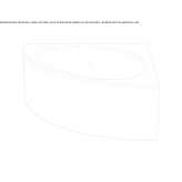 Built-in corner acrylic bathtub Guerigny