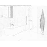 Asymmetric bathtub made of enameled steel Yalding