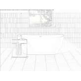 Freestanding oval Korakril™ bathtub Jalpa
