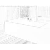Rectangular bathtub made of enameled steel Xoxolpa