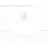 Freestanding oval cast iron bathtub Plouasne