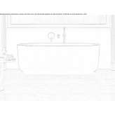 Freestanding oval bathtub made of stone resin Sachica