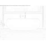 Freestanding oval bathtub made of stone resin Dzitas