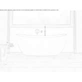 Freestanding oval bathtub made of stone resin Forcoli