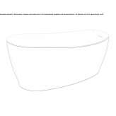 Freestanding oval acrylic bathtub Ilieni