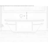 Freestanding oval bathtub made of stone resin Channing