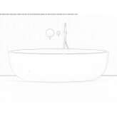 Freestanding oval bathtub made of stone resin Gratia