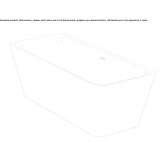 Free-standing rectangular acrylic bathtub Valthe