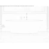 Freestanding oval bathtub made of stone resin Banaz