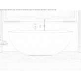 Freestanding oval bathtub made of stone resin Somersby