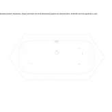 Hexagonal built-in acrylic bathtub Guerigny