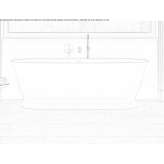 Freestanding oval bathtub made of stone resin Mappano