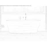 Freestanding oval bathtub made of stone resin Omerkoy
