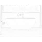 Freestanding oval bathtub made of stone resin Oberlin