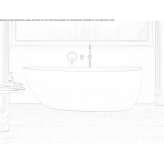 Freestanding oval bathtub made of stone resin Syava