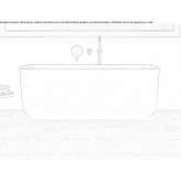 Freestanding rectangular bathtub made of stone resin Rasa