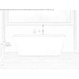 Freestanding rectangular bathtub made of stone resin Gugging