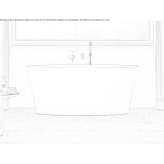 Freestanding oval bathtub made of stone resin Carjoaia
