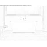 Freestanding oval bathtub made of stone resin Kallered