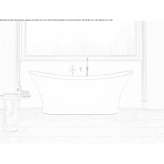 Freestanding oval bathtub made of stone resin Lancut