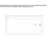 Rectangular acrylic bathtub Saalbach
