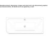 Corner acrylic bathtub Odemira