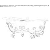 Freestanding bathtub in wrought iron and composite marble Sleights