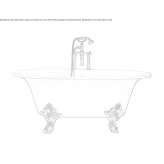 Freestanding oval cast iron bathtub Samur